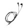 R-8 headphones, wired, inserts, microphone, 1 m, jack 3.5 mm, black
