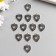 Decor for creativity Metal "Openland Heart" silver 2.3x2 cm