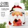 New Year. Glass plate "Grandfather Frost", 13.8 x 20.5 cm