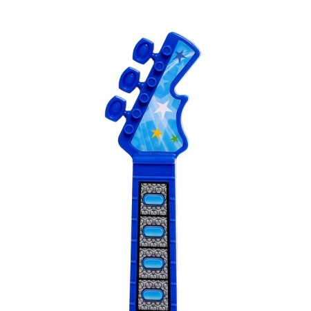 Musical guitar, sound, light, blue color-4