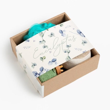 Gift set of Ethel "Eucaliptus" towel 30x60 cm and accessories-5
