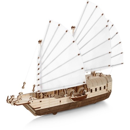 A prefabricated model of wood “Ship with sails. Junk"-15
