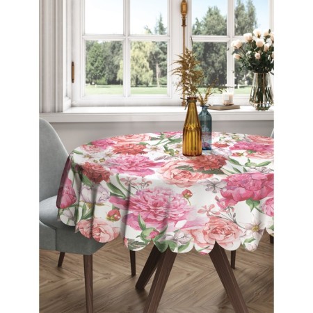 The tablecloth “warm shades of roses”, round, Saten, d = 150 cm