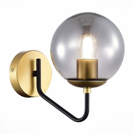 Wall lamp EVOLUCE. Sle1097-301-01. Scorze. 1x60 watts, E27, 15x26 cm, matte gold color-2