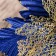 Decor "Cold Flower" 27x20 cm, blue-gold