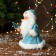 Santa Claus "In a patterned fur coat with a Christmas tree" 19 cm, blue