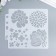 Plastic stencil "Different flowers" 13x14 cm