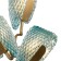 Bra Indigo, 11033/3W Blue. 3x40W, E14, 350x230x340 mm, blue color