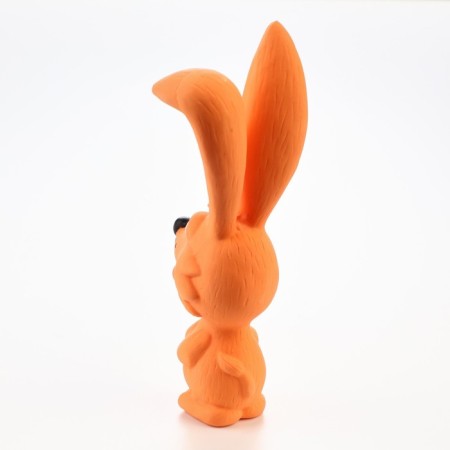 Brying toy for dogs from latex "Bunny", 17 cm, orange-3