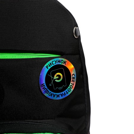 Youth backpack 40 x 25 x 13 cm, Grizzly, ergonomic back, laptop compartment, black/green-7