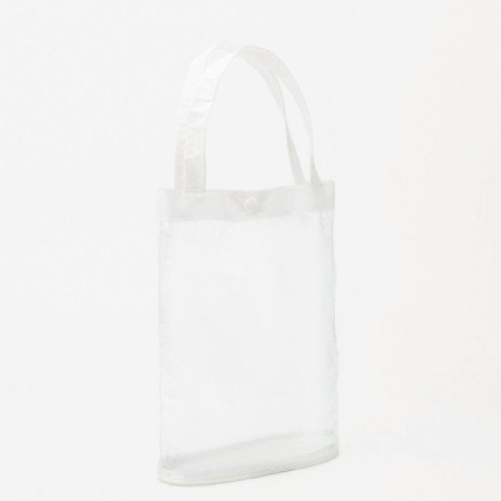Cosmetic bag on the button, white/transparent color-1