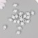 Beads for creativity Plastic "Romb" white-silver set 20 g 1.3x0.8x0.8 cm