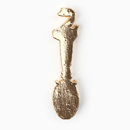 A spoon-hareman with a stone New Year's “good luck” for the New Year, 7 x 7 cm-3