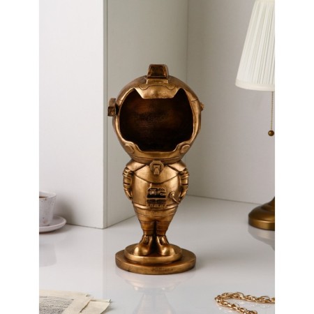 Steam for the little things "Astronaut", polystone, 44 cm, color gold-2