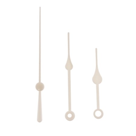 A set of 3 arrows for 60/76/70 mm hours, packing 10 pcs, white