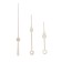 A set of 3 arrows for 60/76/70 mm hours, packing 10 pcs, white