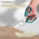 Portnovsky scissors, professional, mowed blade, 9.8 ", 25 cm, dark turquoise color