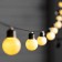 Garland “thread” 2.7 m with nozzles “white balls”, ip44, dark thread, 10 LED, glow warm white, 8 modes, solar battery