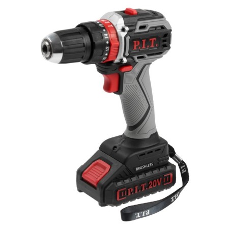 Drill-shuruvret P.I.T. PSR18-D4, Brightless, shock, 20 V, 2x1.5 Ach, Li-Lon, 40 Nm, case-1