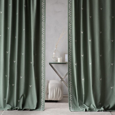 Set of curtains "Fito", size 2x150x270 cm, green color