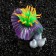 Decor for the aquarium "Coral on the platform" Silicone, 7 x 7 x 8.5 cm, purple