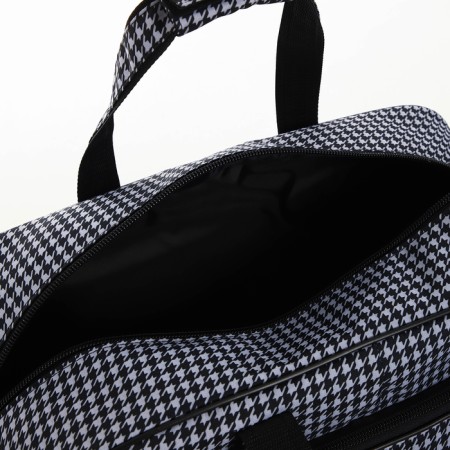 Road bag with lightning, 2 outer pockets, long belt, black/white color-2