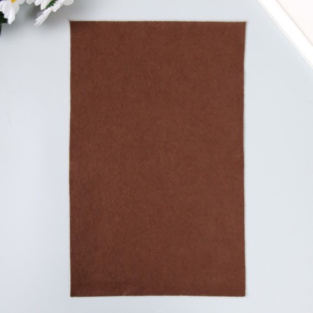 A set of felt 20x30 cm, soft, 1.4 mm, 10 sheets, brown-2