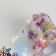 Fatin with snowflakes, with multi -colored embossing, 7.5 cm, 11 ± 1 g/sq.m, 9.1 ± 0.5 m, white color No. 33