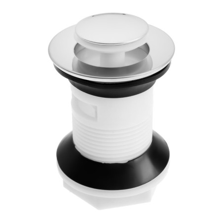 Bottom valve Zein Bp3, plastic housing, small button, stainless steel, overflow-16