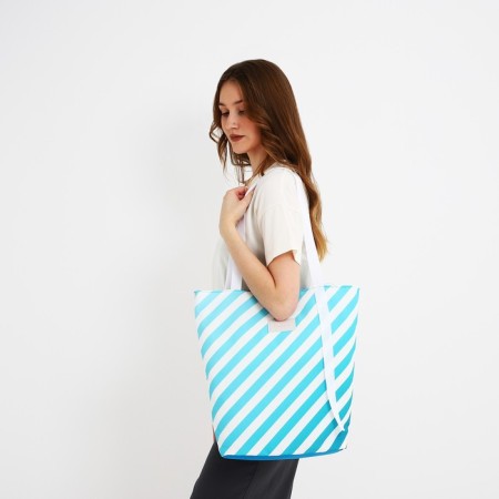 Bag Women's Beach Nazamok, in a strip, 39x32 cm, Blue-7