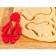 Books Form "Santa Claus", cutting, stamp, 10 × 6 cm, red color
