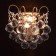 Bra "Pearls" 1x60W E14 Honey bronze 21x22x15cm