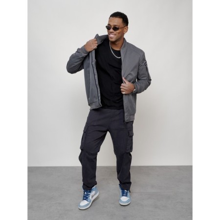 Male bomber, size 56, gray color-10