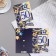 Postcard "Happy anniversary! 50" Congrev, embossing, blue, 38x29 cm