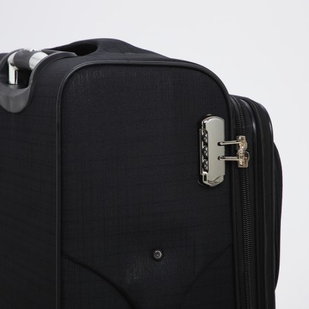Big suitcase 28 ", a lightning department, code castle, 4 wheels, 2 outer pockets, black color-4