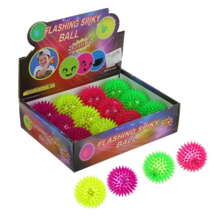 Ball "Hedgehog", light, with a squeak, Mix color-4
