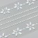 Sticker of rhinestones plastic tattoo on the body "Flower application" silver set 2 sheets 18x8 cm