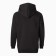 Male sweatshirt is laid down, the color is black, size 56