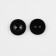 A set of buttons, 2 punctures, d = 18 mm, 10 pcs, in a blister, black color is black
