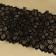 Lace elastic fabric "Five -minded", 170 mm × 2.7 ± 0.5 m, black color