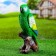 Garden figure "Crying Paner" 12x18x34cm, green