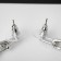 Earrings Metal "Chain" with a cross, three links, silver color