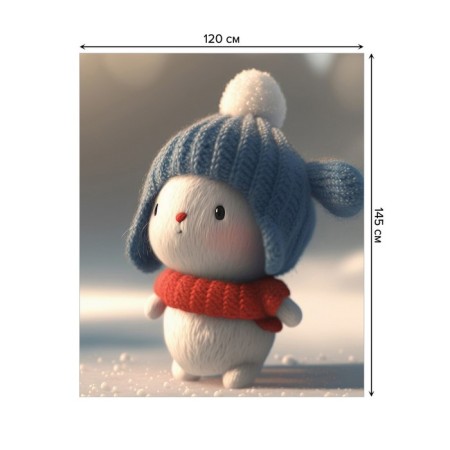 Tables on the table "Cute Bunny", rectangular, oxford, size 120x145 cm-1