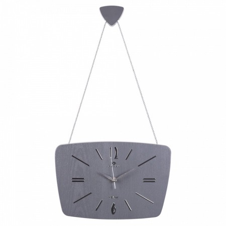 Watching clock, interior "retro", silent, 27 x 18 cm, gray-1