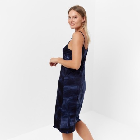 Night shirt female, dark blue color, size 46-1