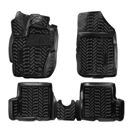 A set of rugs in Airline Salon, Renault Duster, Kaptur 4wd 2015-, high side, polymer, black color, 4 pcs