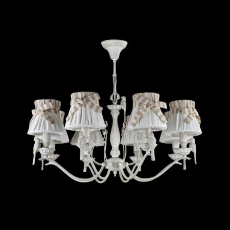 Maytoni ARM013-08-W, 8HE14, 40W, 75x75x88 cm, white antik color-3