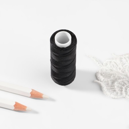 The threads are waxed, round, 300d/3, 0.35 mm, 60 ± 2 m, black color-2