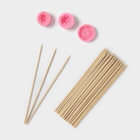 Набор молдов «Роза», силикон, набор шампуров 45 шт, цвет МИКС-1