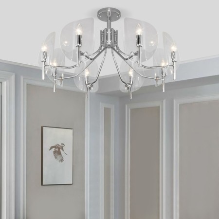 Ceiling chandelier with glass ceiling Rocco, 40W, E14, 83x83x47 cm-1